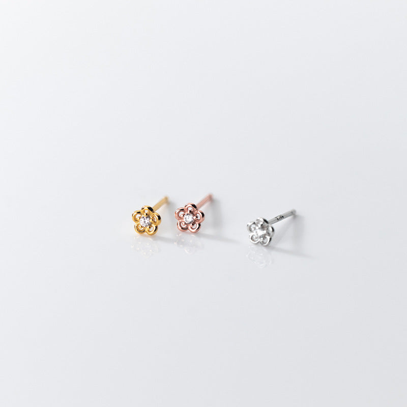 Women's Sier For Korean Style Simple Fresh Earrings