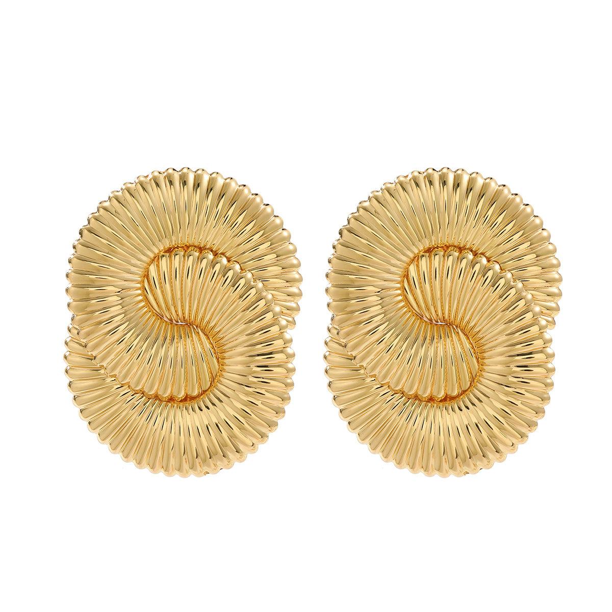 Women's Metal Twisted Ripple High-key Dignified Earrings