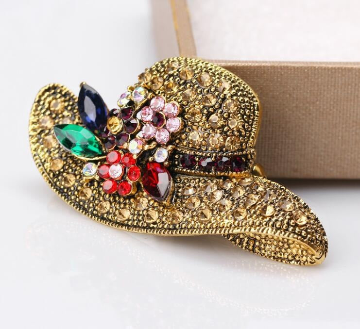 Women's Micro Zircon Brooch Exquisite Plant Pin Brooches
