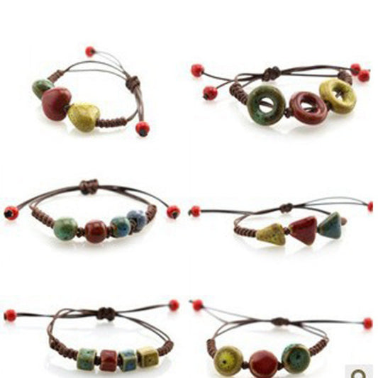 Stall Scenic Spot Woven Female Handmade Knot Ethnic Bracelet