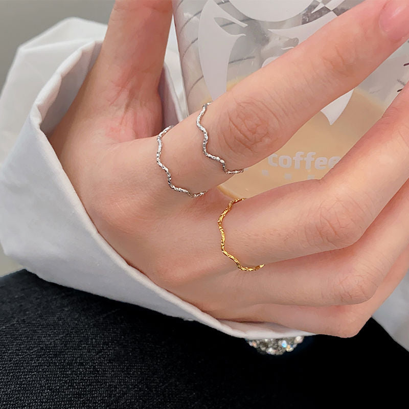 Steel Light Luxury High-grade Sense Batch Flower Rings