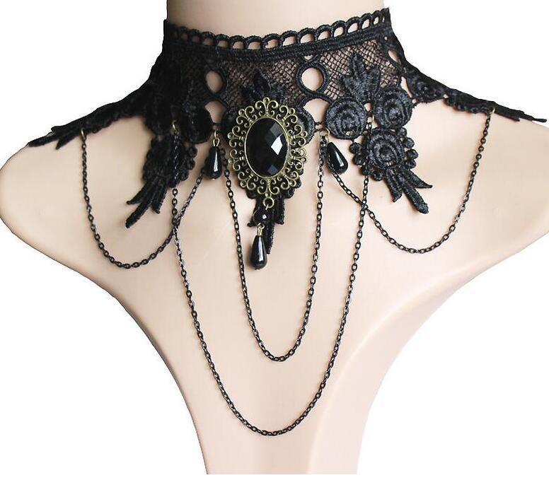 Cross Lace Lolita Ornament Dark Retro Niche Clavicle Necklaces