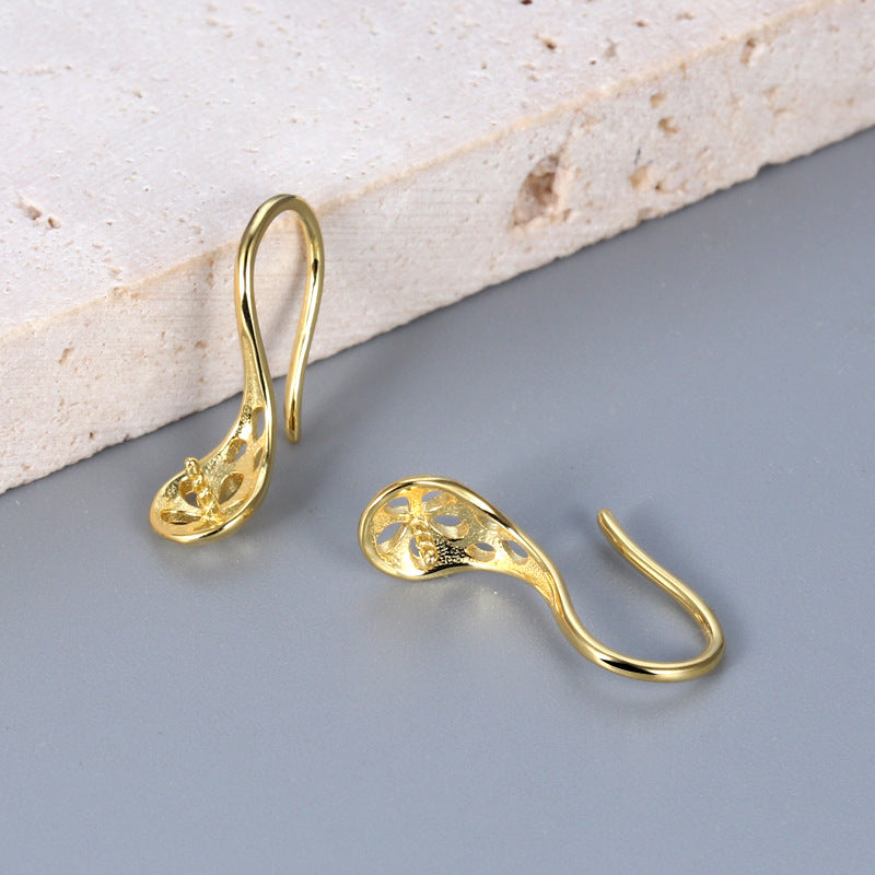 Women's Freshwater Pearl High Heels Hollow Three-dimensional Spoon Rings