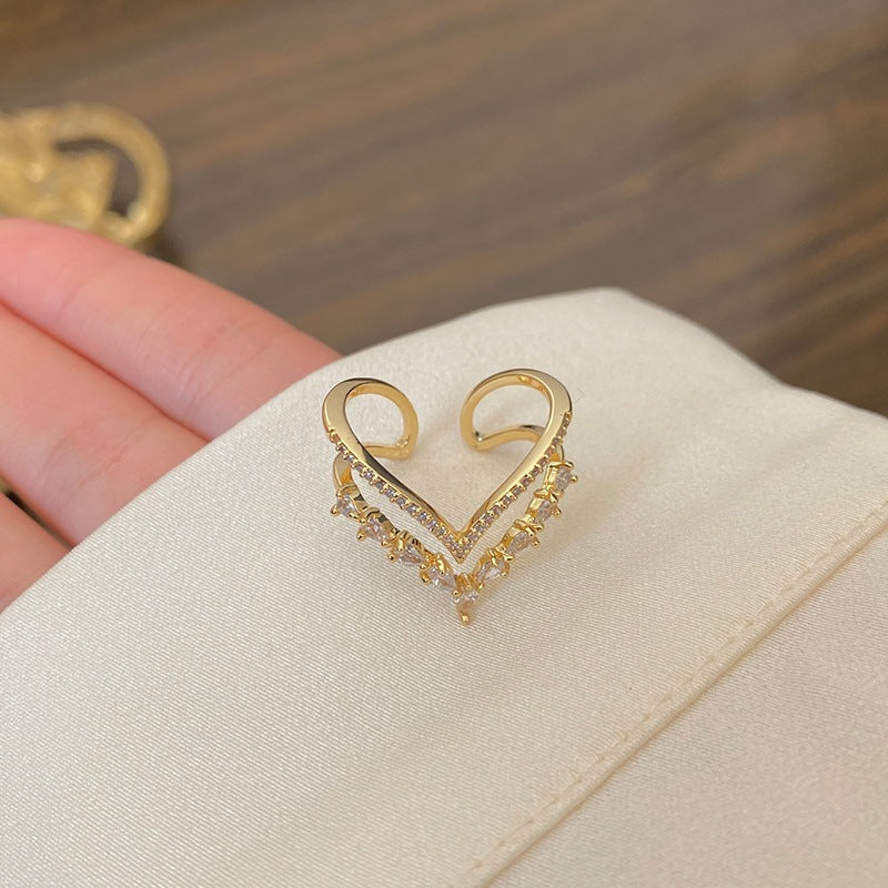 Light Luxury Minority Design Style Opening Rings