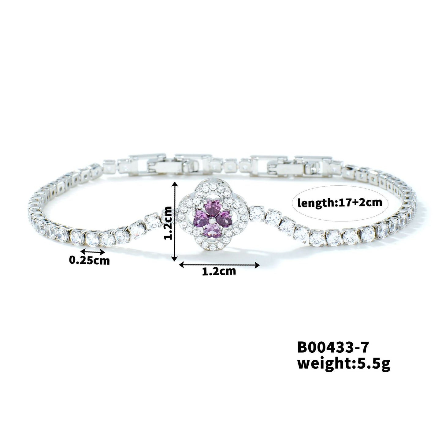 Zircon Clover Female Sweet High Sense Bracelets