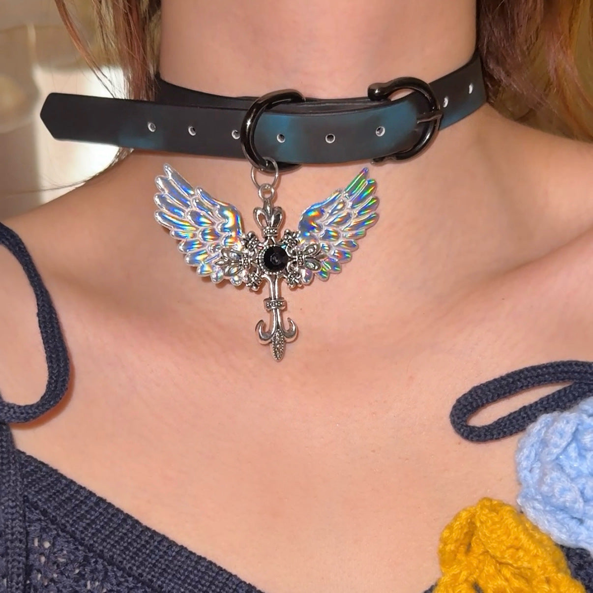 Women's Warm Color Changing Leather Hot Senior Clavicle Collar
