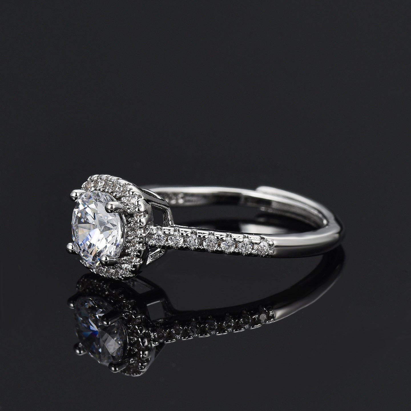 Women's Classic Square Bag Karat Korean Fashionable Elegant Rings