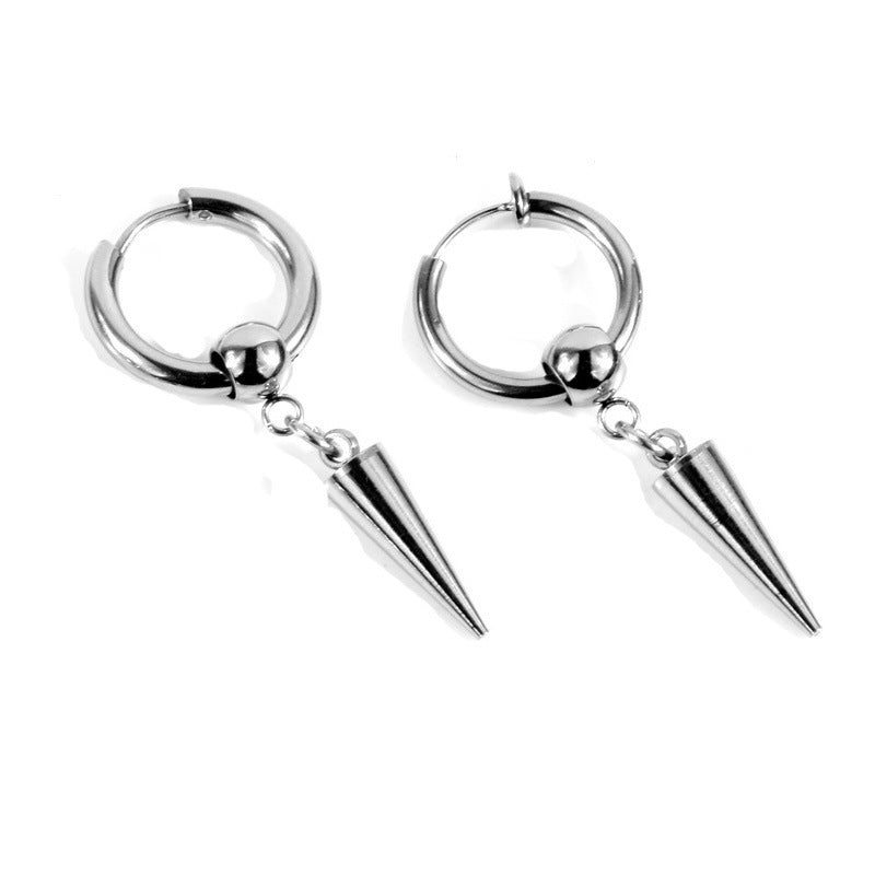 Women's & Men's Cone Stainless Steel Punk Trendy Ear Earrings
