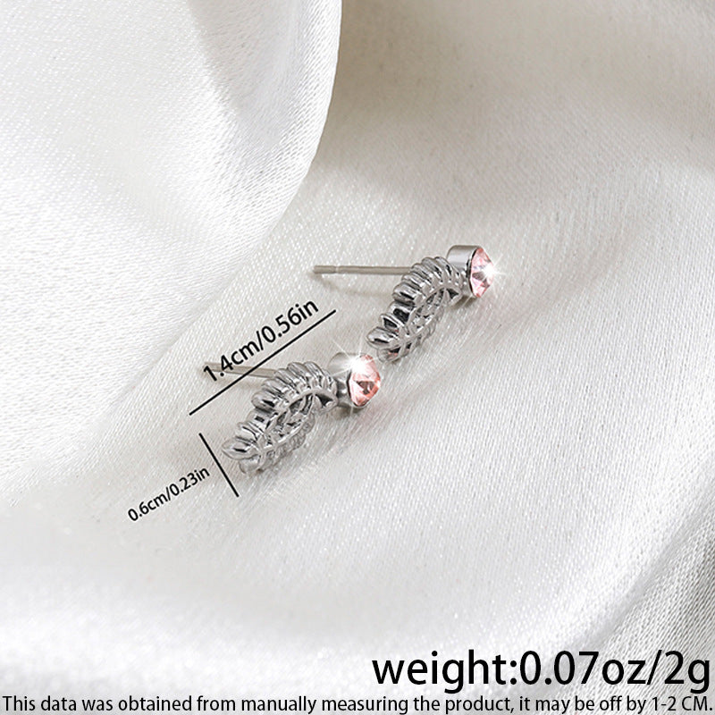 High-grade Fashionable Versatile Micro Diamond Butterfly Earrings