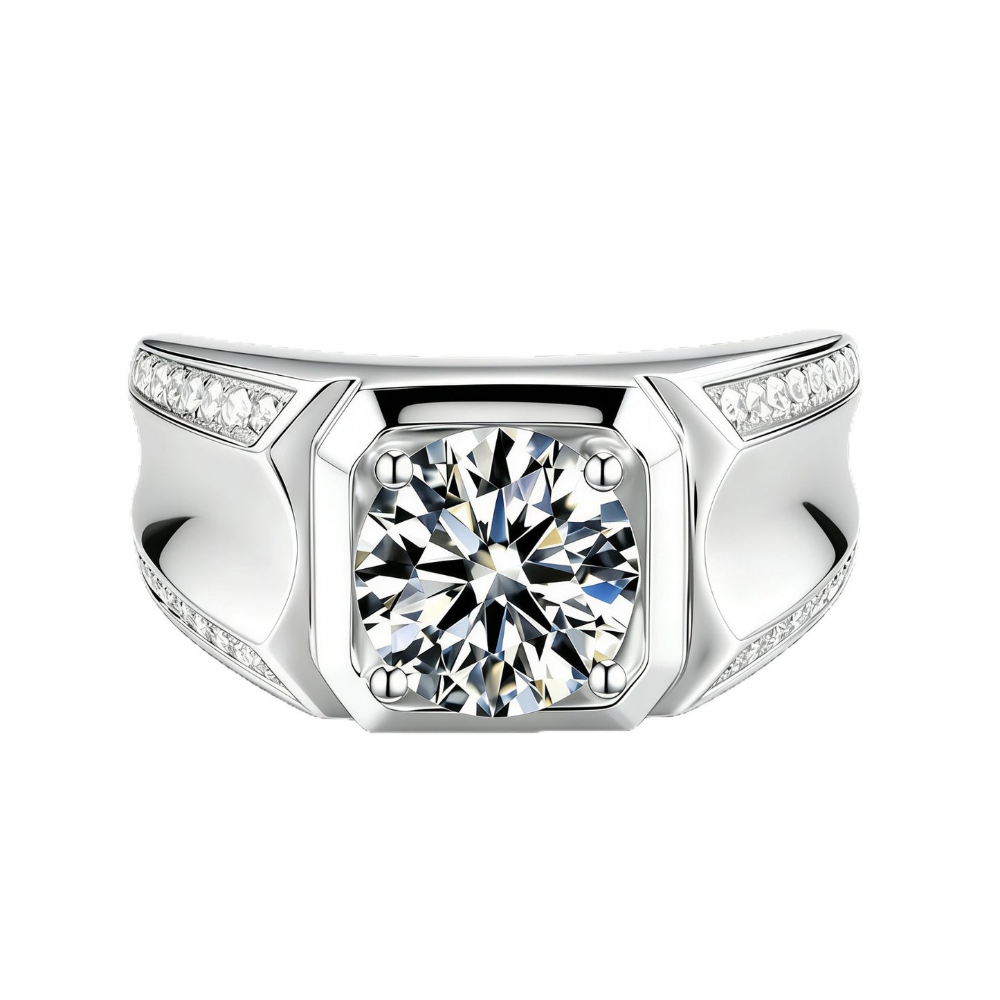 Men's Ya Zircon Personality Trend Luxury Fashion Ring