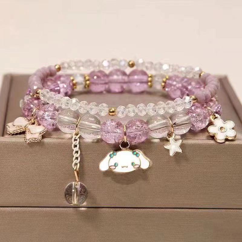 Women's Pearl Korean Super Cute Cartoon Beaded Bracelets