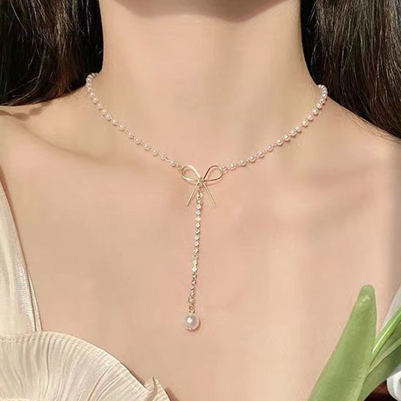 Women's Stitching Heart Clavicle Chain Light Luxury Necklaces