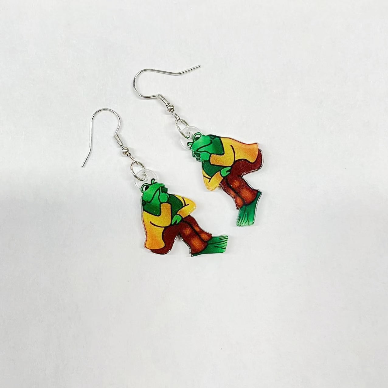 Asymmetric Face Creative Design Interesting Frog Acrylic For Earrings