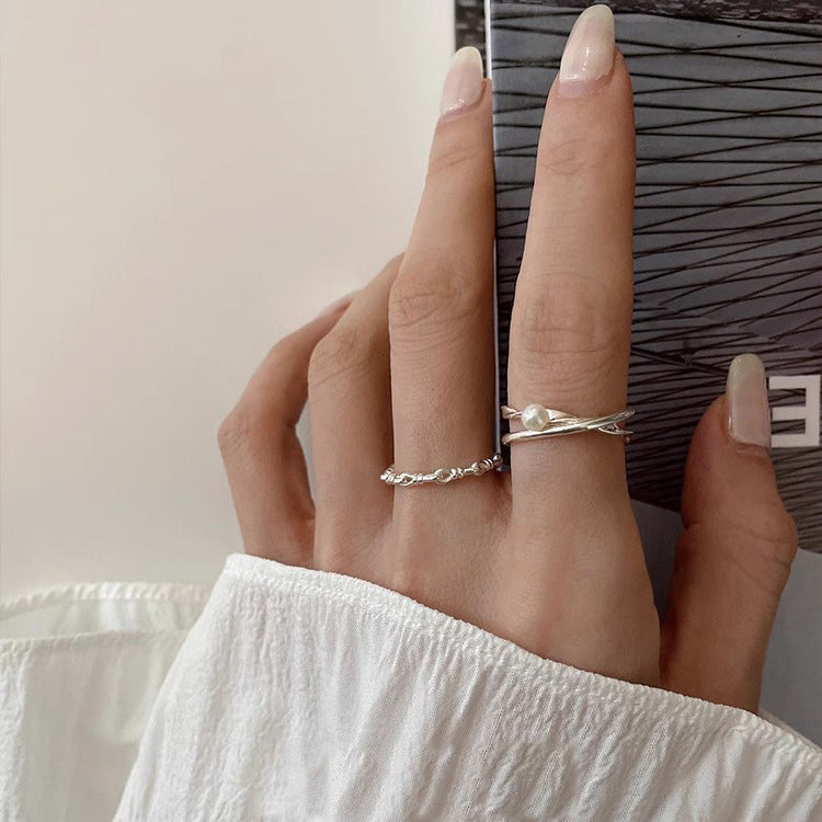Pearl Cross For Affordable Luxury Fashion High Sense Design Rings