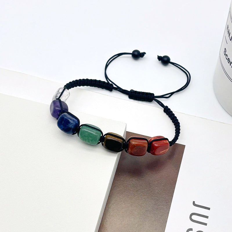 Natural Stone Crystal Hand-woven Colorful Carrying Bracelets