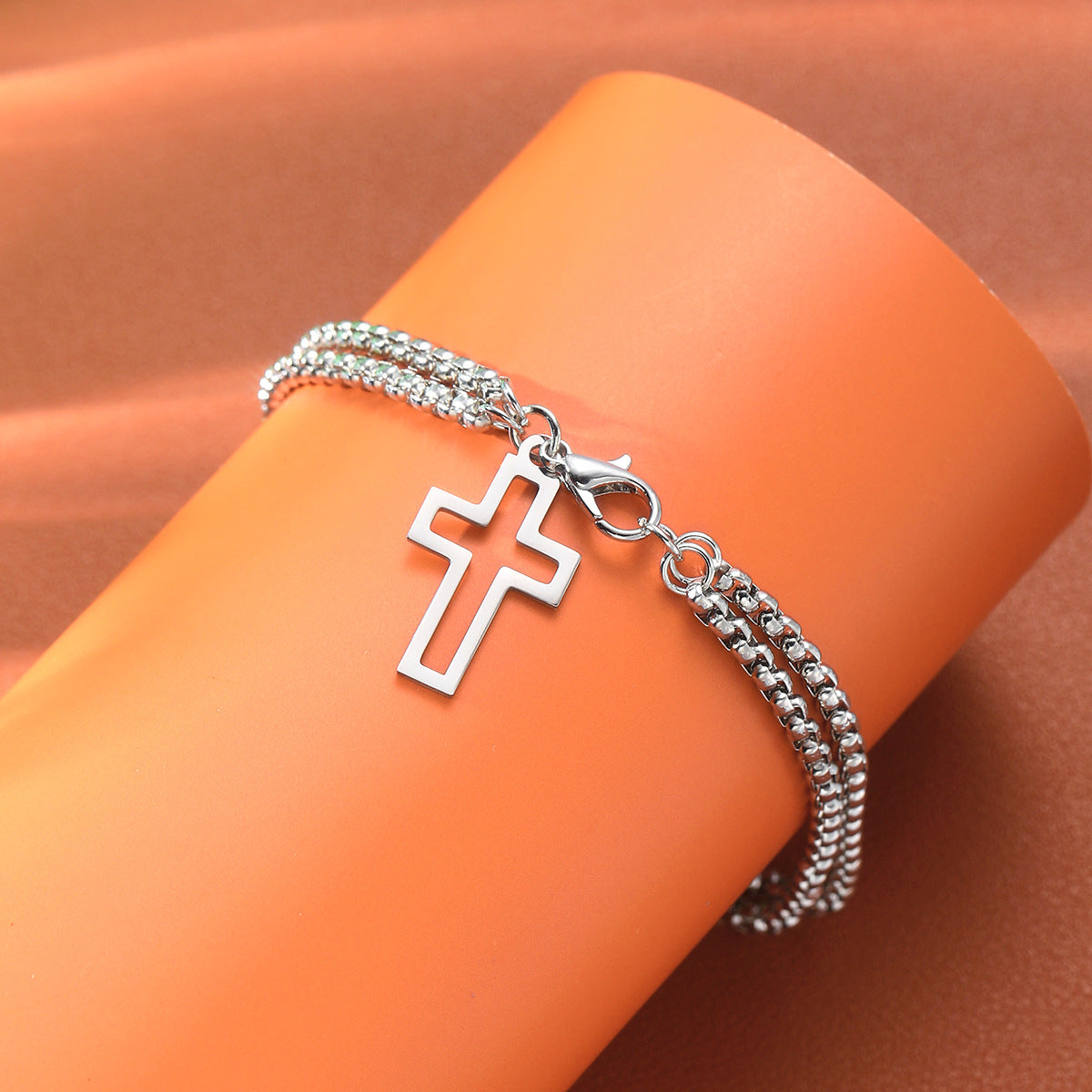 Cold Style Hollow Cross Personalized Minority Bracelets