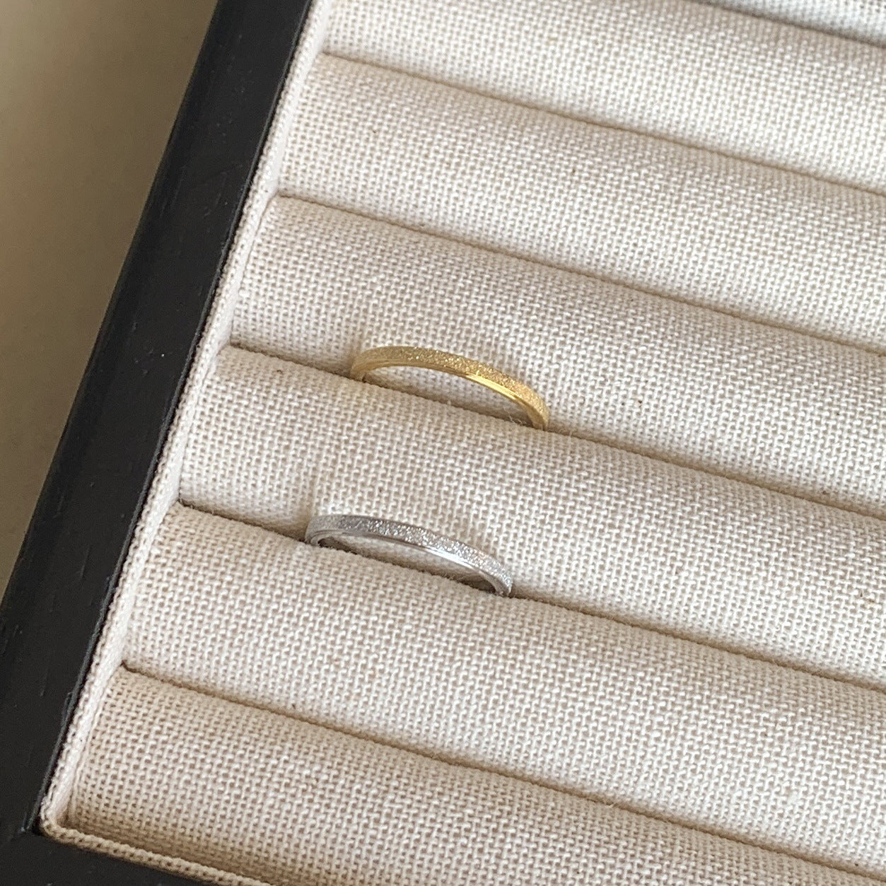 Fine Frosted Starry Shining Female Niche High Sense Forefinger Couple Ring