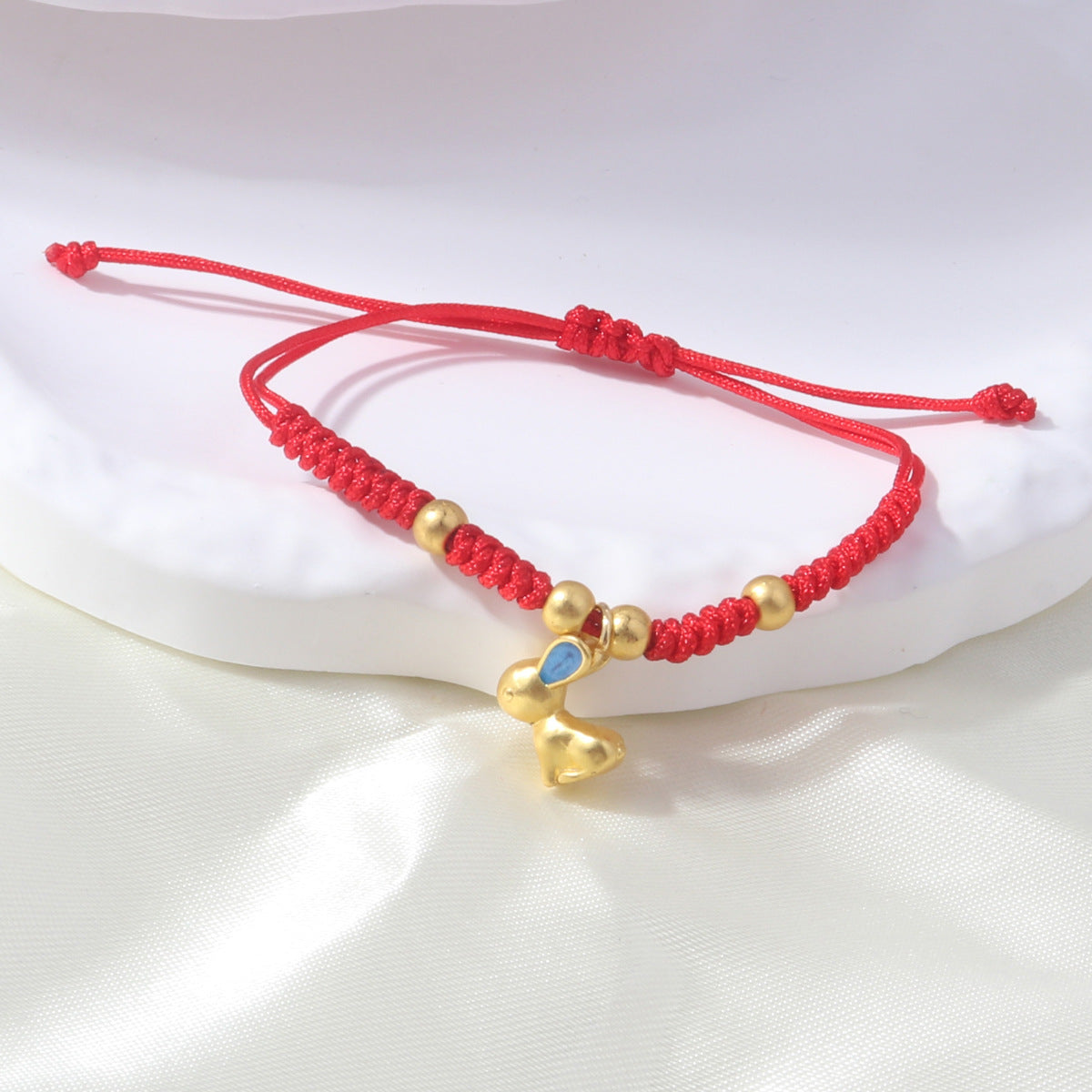 Braided Red Rope Auspicious Language Butterfly Fortune Cat Safe Joy Bracelets