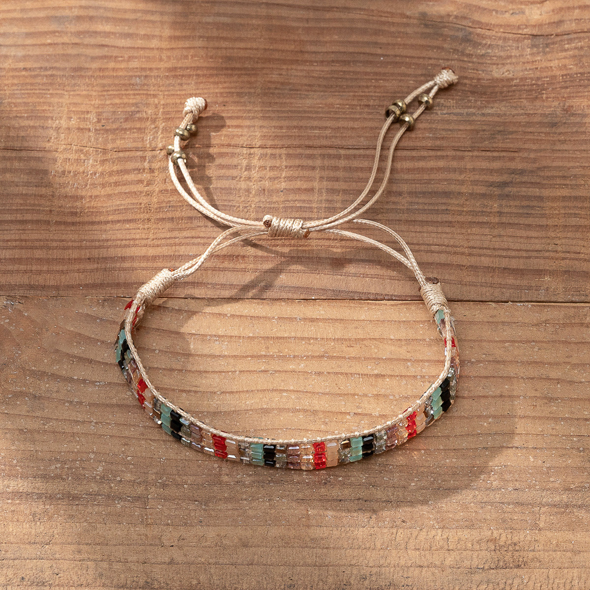 Women's Design Hand-woven Adjustable Bead Carrying Strap Bracelet