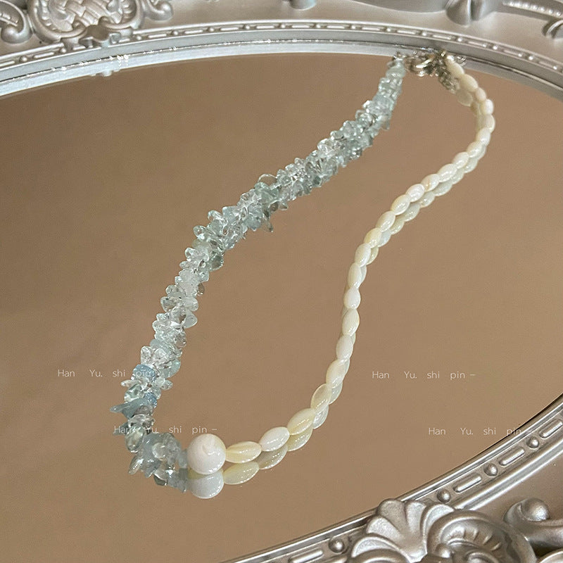 Women's Retro Pearl Affordable Luxury Fashion Temperament Wild Good-looking Clavicle Necklace