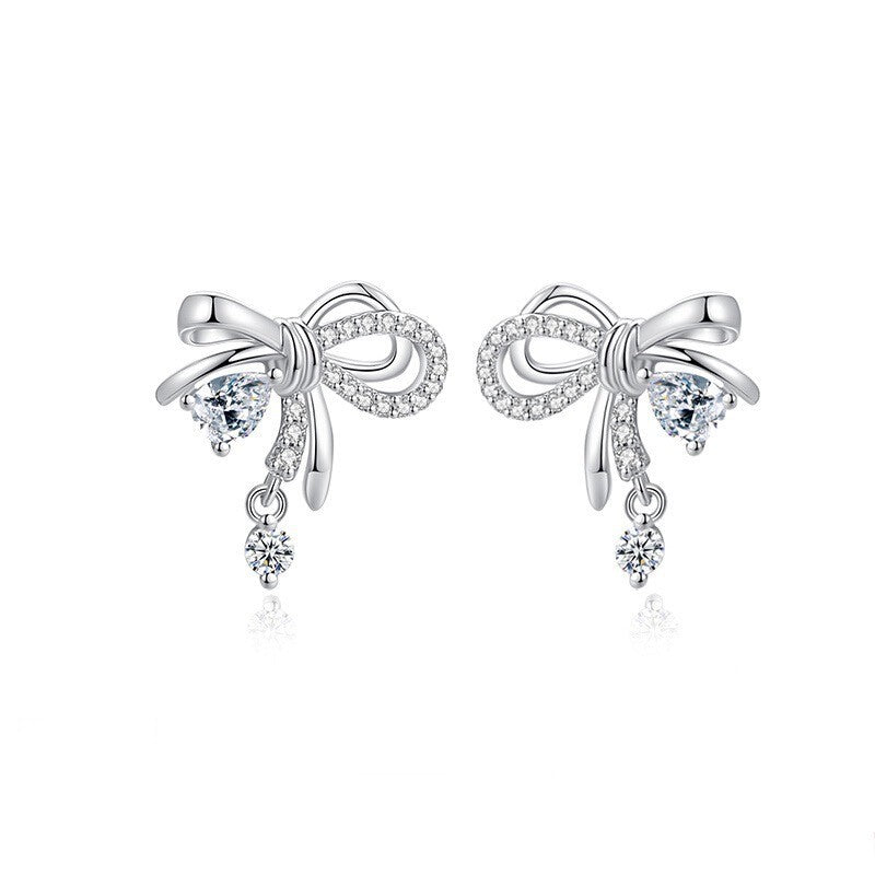 Smart Knot Series Female Sweet Bow Earrings