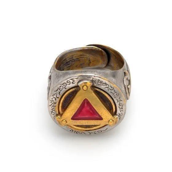Men's Fashion Trendy Unique Domineering Open Two-dimensional Animation Points Gold Rings