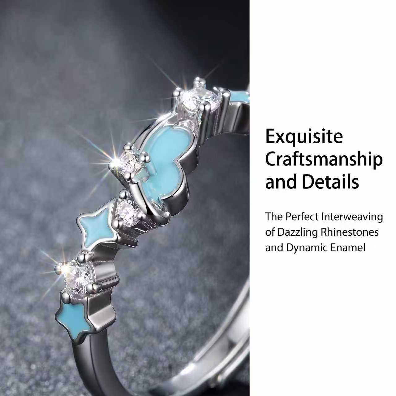 Environmental Protection Copper Asterism Love Couple Rings