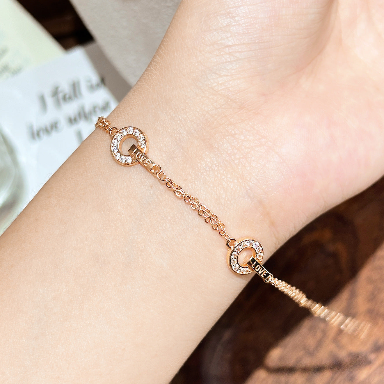 Women's Good Luck Comes Copper Coin Fashion Bracelet