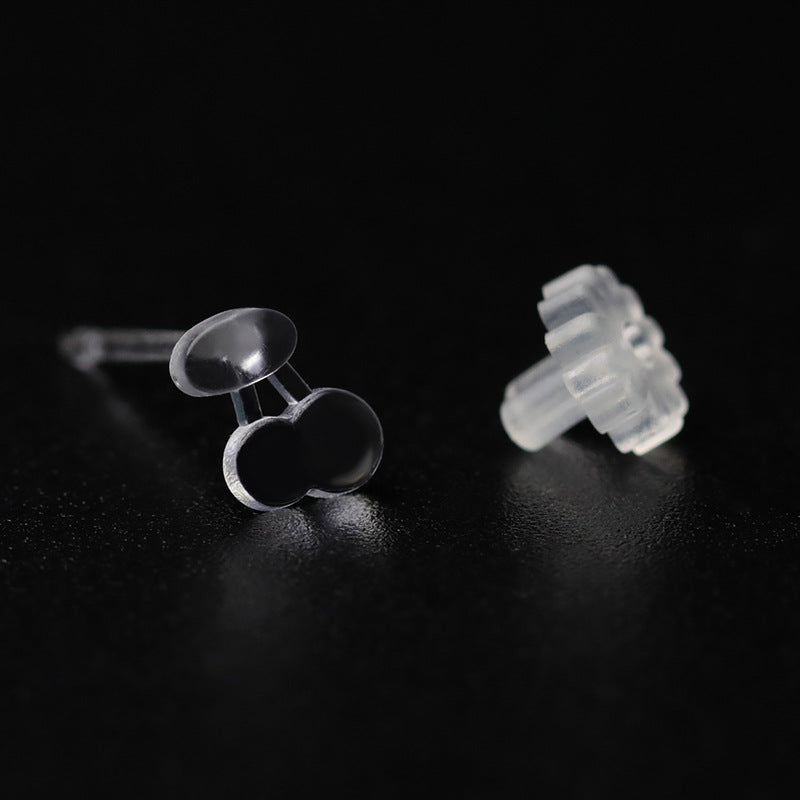 Resin Ear Stick Personality Simple Plastic Auricular Needle Raise Stud Earrings