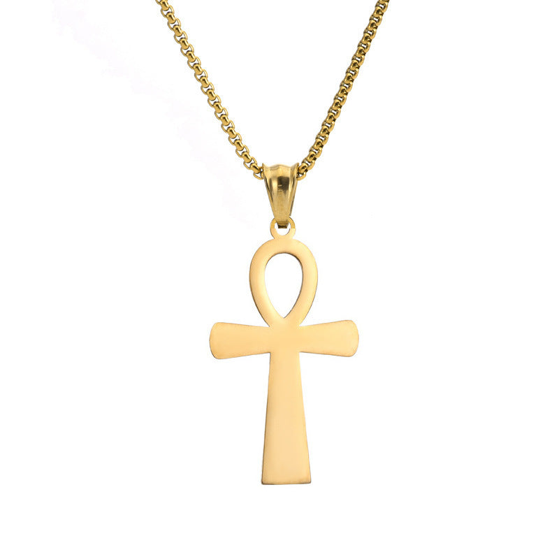 Women's & Men's Cross Ancient Egypt Implied Hip Hop Necklaces