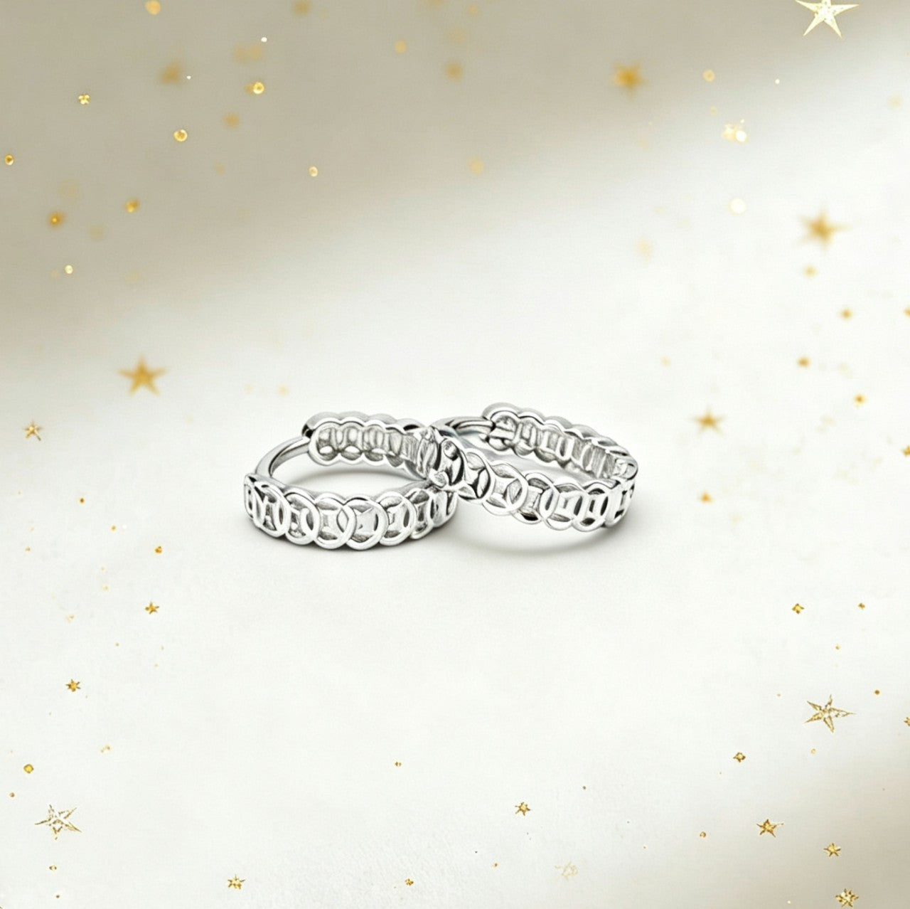 Women's Duo Sterling Sier Coin High-grade Light Earrings
