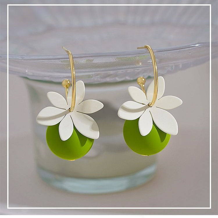 Unique Design Fruit Green Ball Eardrops Summer Little Fresh Earrings