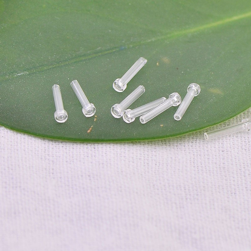 Plastic Auricular Needle Flat Ear Transparent Stud Earrings