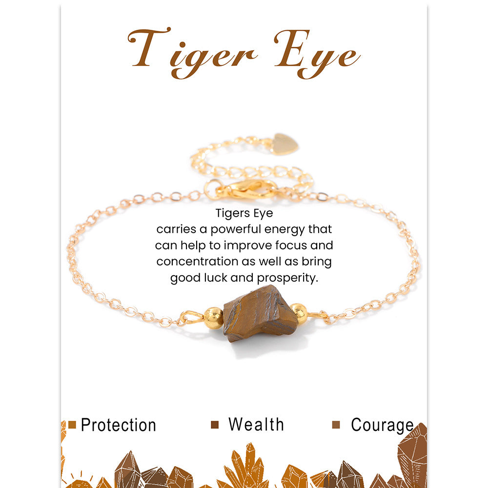 Natural Irregular Rough Stone Beads Chain Bridesmaid Proposal Bracelet