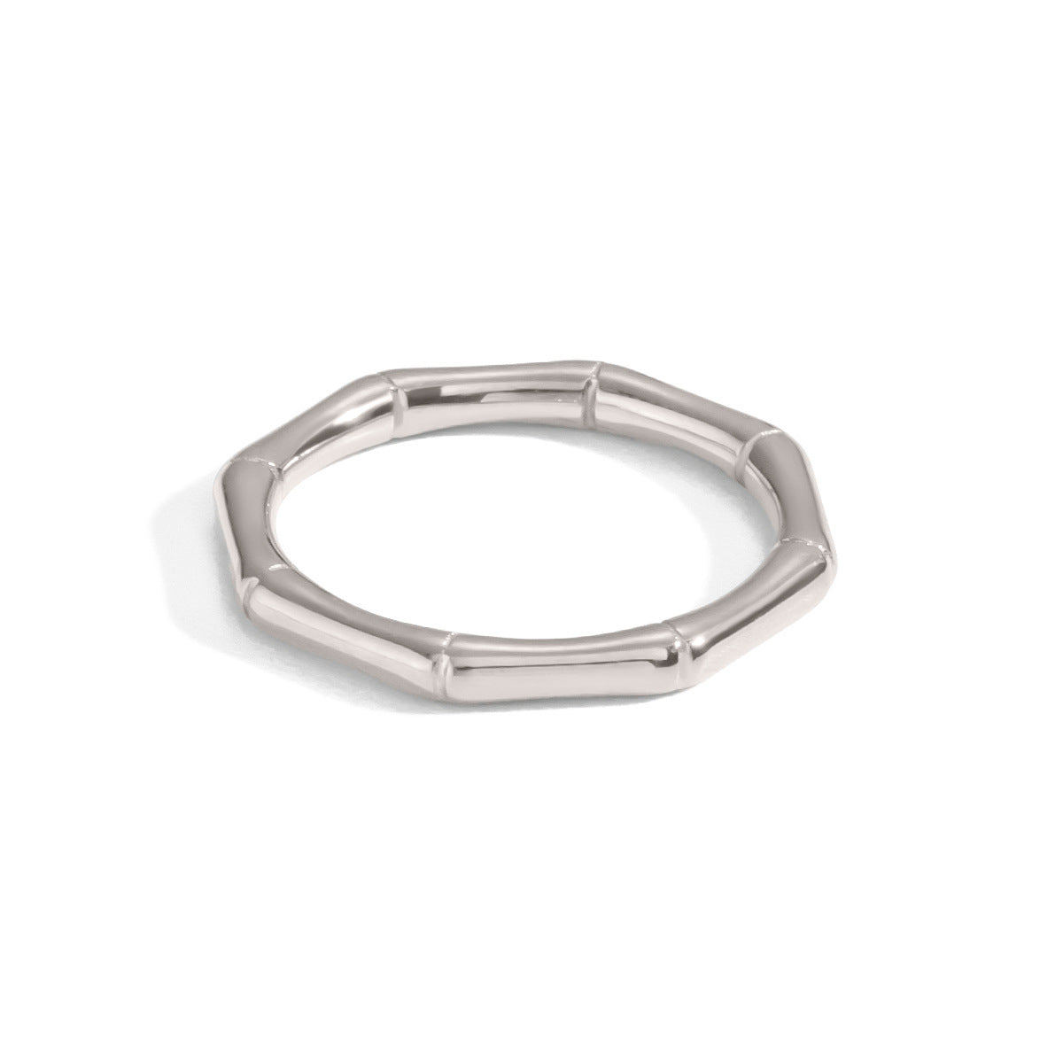 Simple Style Stainless Steel Gold-plated Bamboo Rings