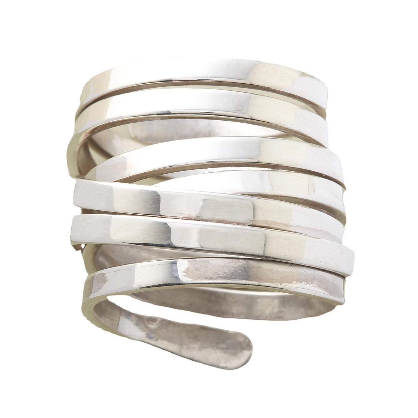 Creative Winding Iron Hoop Simple Metallic Rings