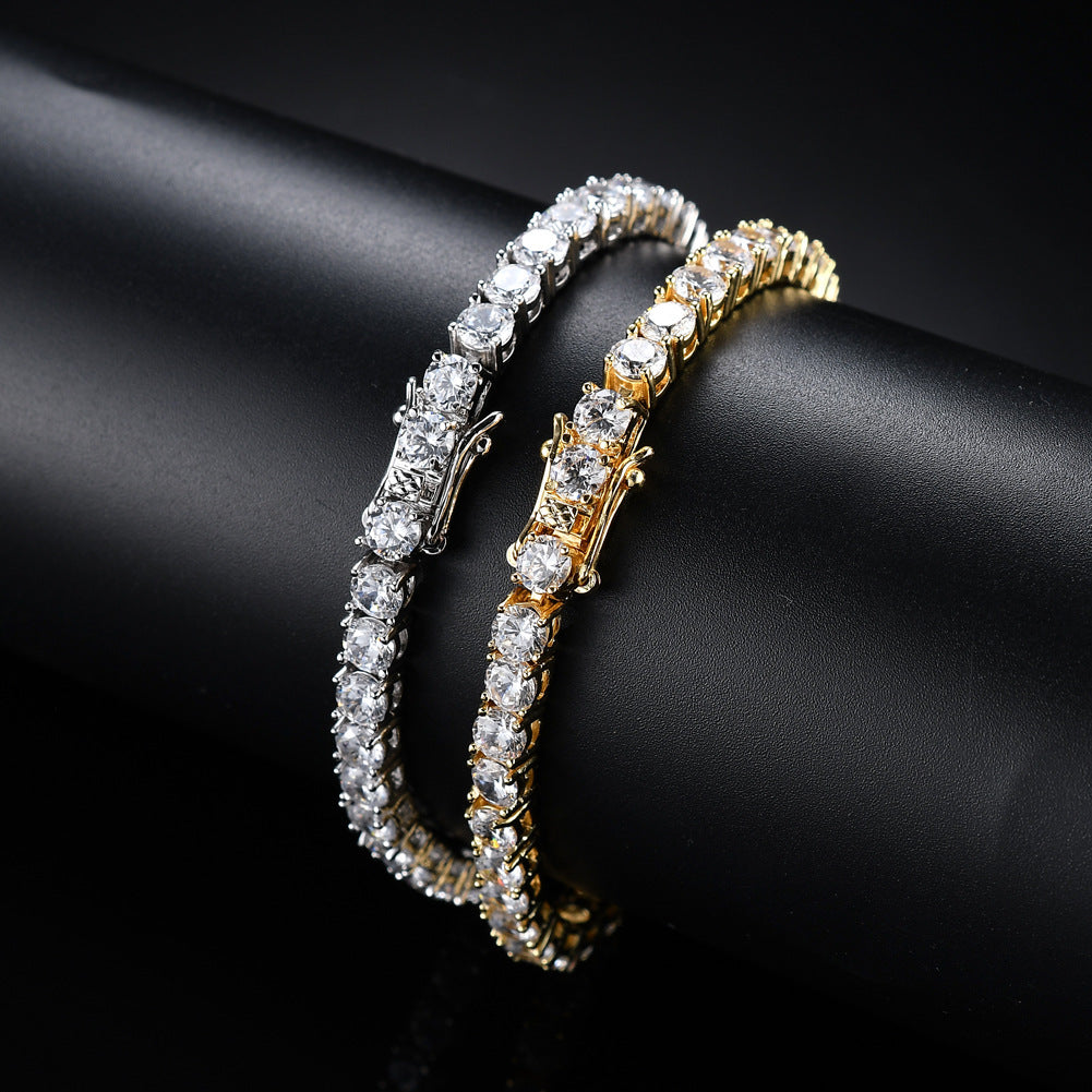 Hip Hop Ear Accessories Copper Micro Inlaid Zircon Bracelets