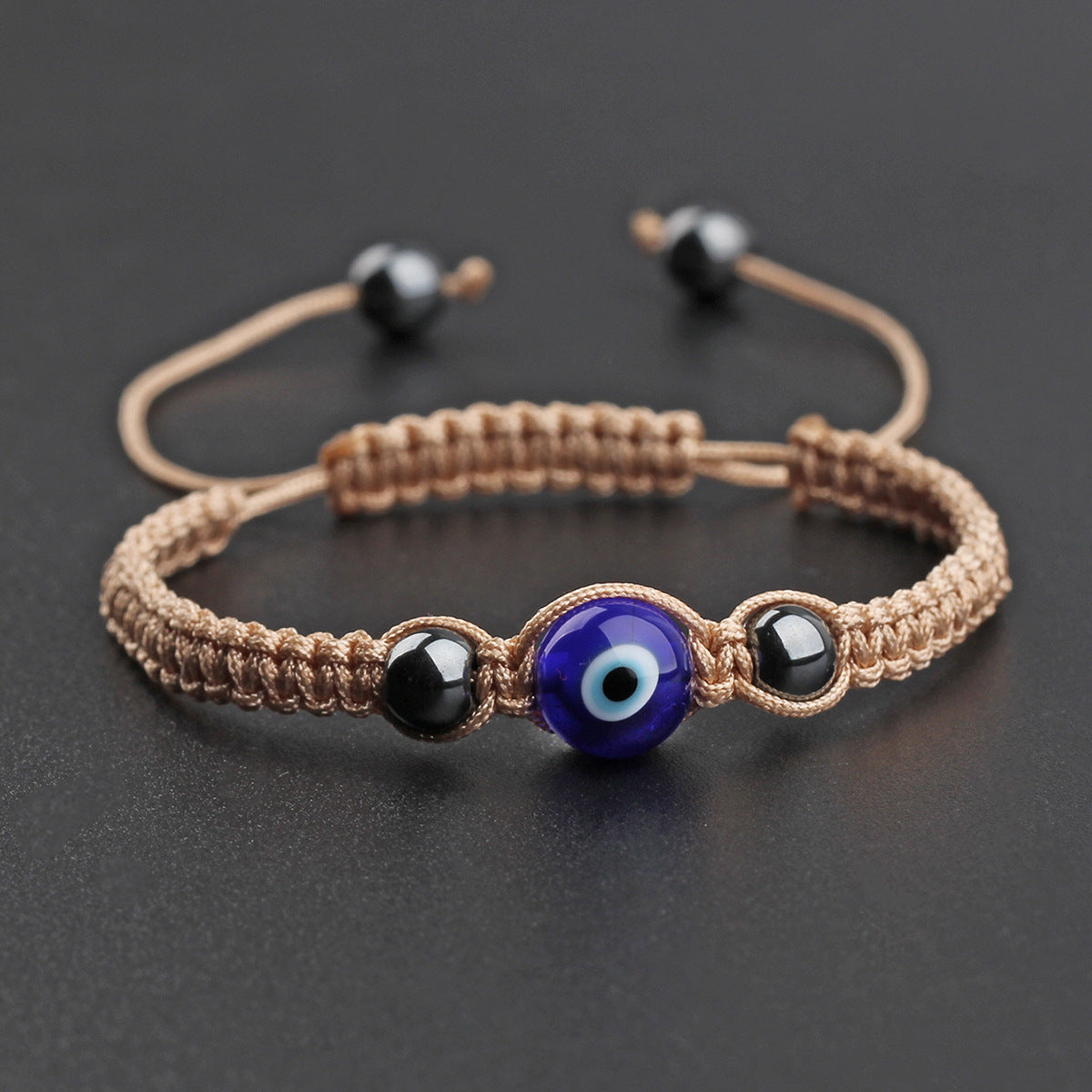 Devil's Eye Adjustable Woven Blue Colored Bracelets