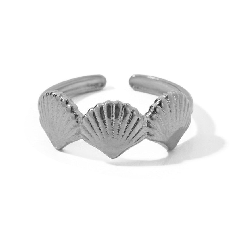 Beach Vacation Shell Marine Elements Ornament Rings