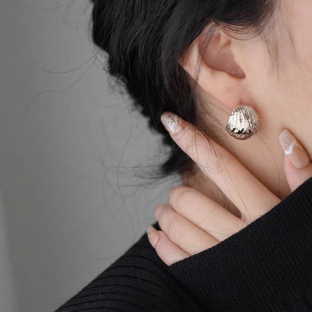 Women's Sterling Sier Needle Streamer High-grade Affordable Luxury Stud Earrings