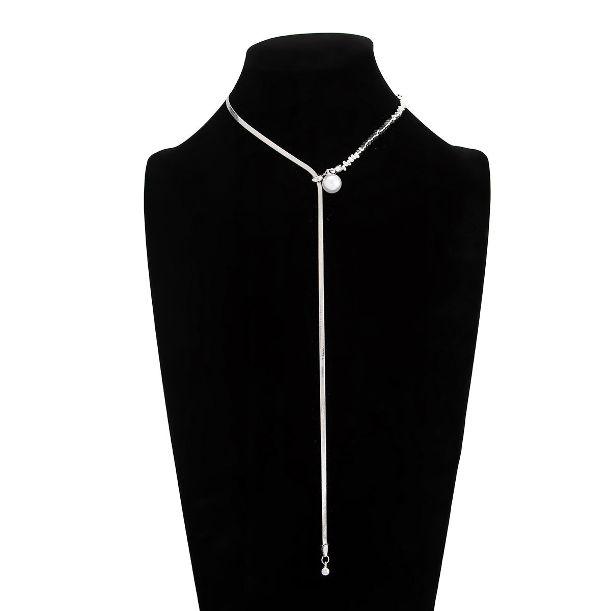 Fashion Broken Sier Beaded Stitching Snake Bone Chain Simple Imitation Necklace
