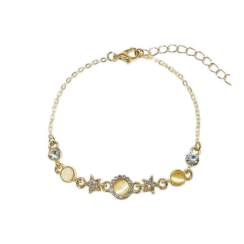 Women's Korean Style Fashion Opal Light Luxury High Sense Summer Temperamental Bracelet