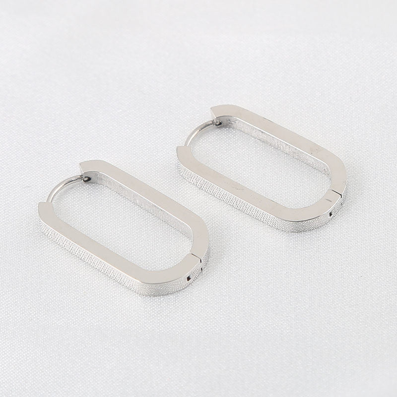 Women's & Men's Stainless Steel U-shaped Titanium Ear Fashion Earrings