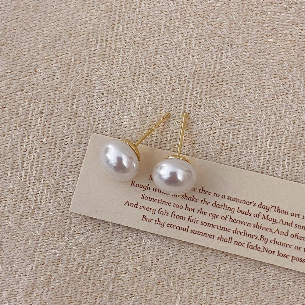 Women's Retro Steamed Bread Pearl For Niche Design Advanced Earrings