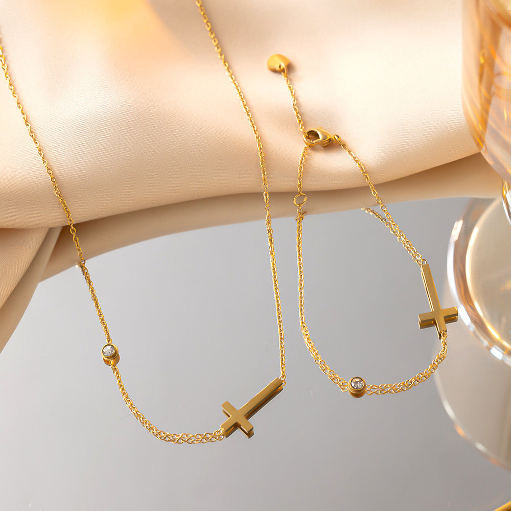 Steel No Fading Light Luxury Minority Design Sense Exquisite Necklace