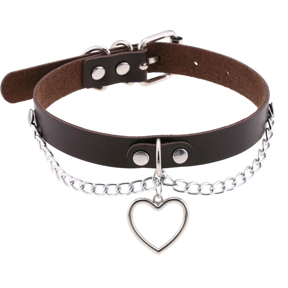 Heart-shaped Clavicle Classic Peach Heart Neck Band Collar