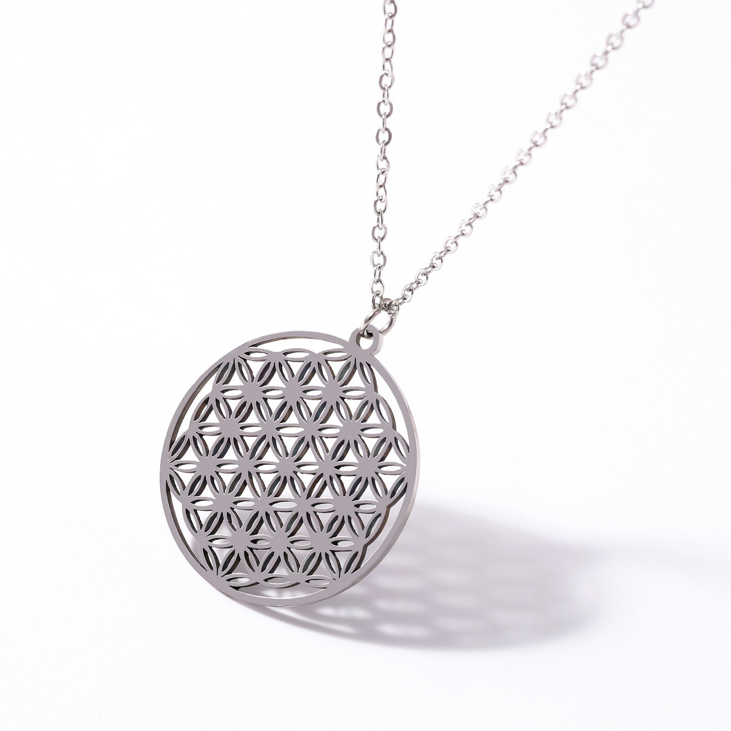 Hollow Flower Round Niche High Sense Necklace