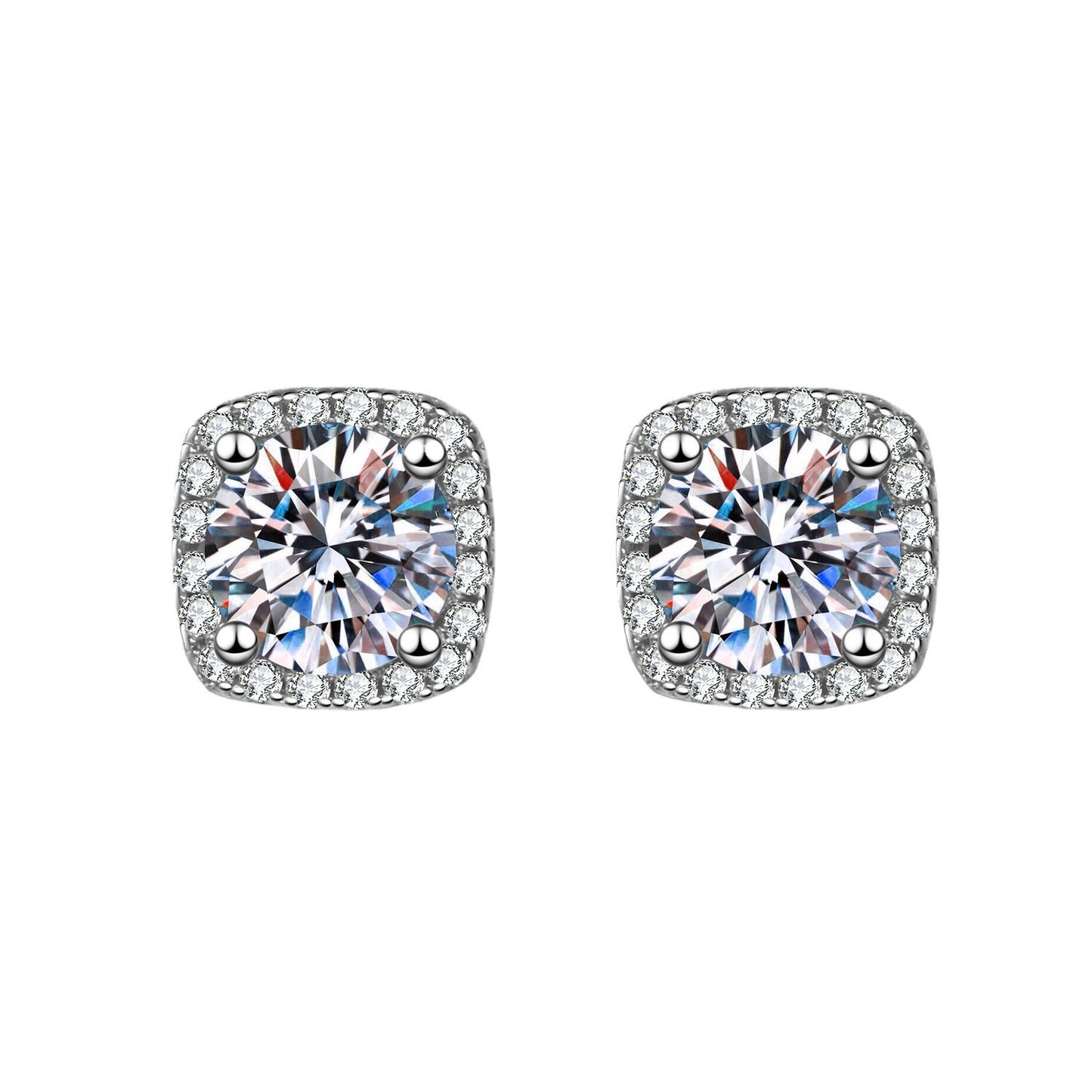 Zircon Square Diamond Clavicle Chain Simple High Carbon Artificial Jewelry Set
