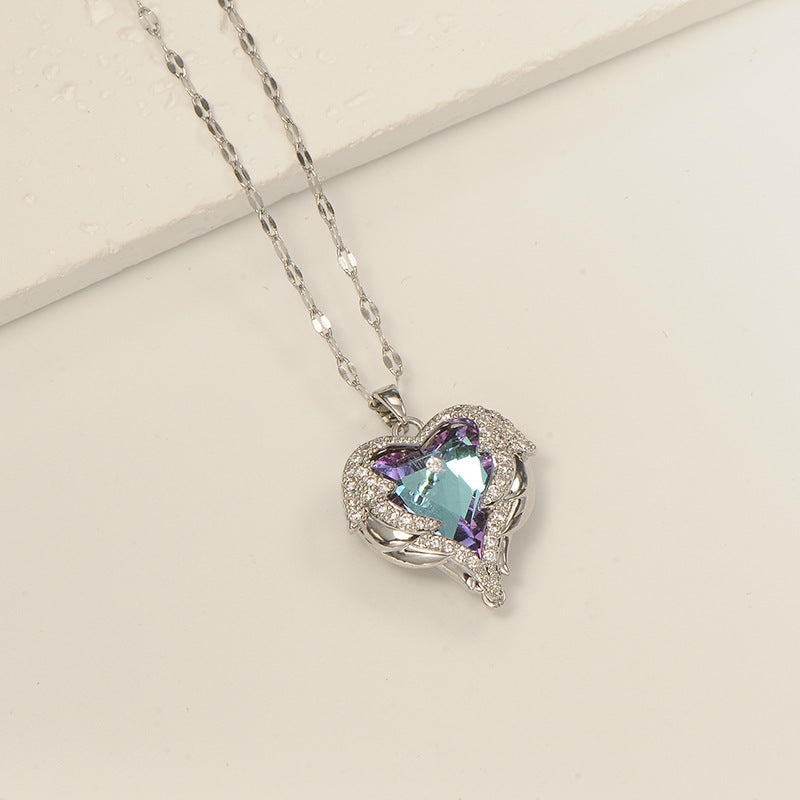 Korean Fairy Temperamental Simple Love Pearl Clavicle Necklace