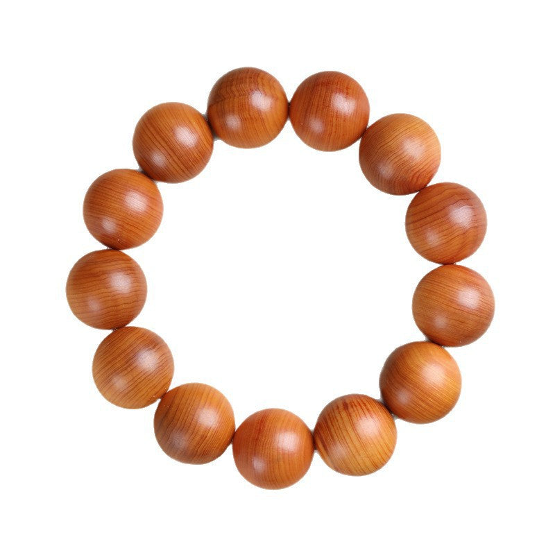 Men's Arborvitae High Oil Red Horizontal Pattern Old Materials Rosary Bracelet